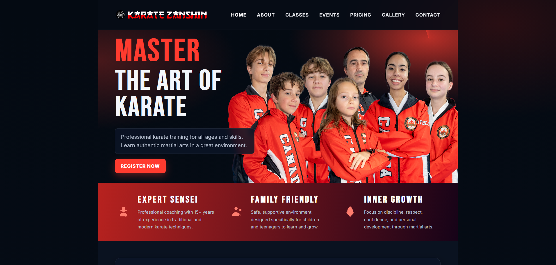 Karate Zanshin Website
