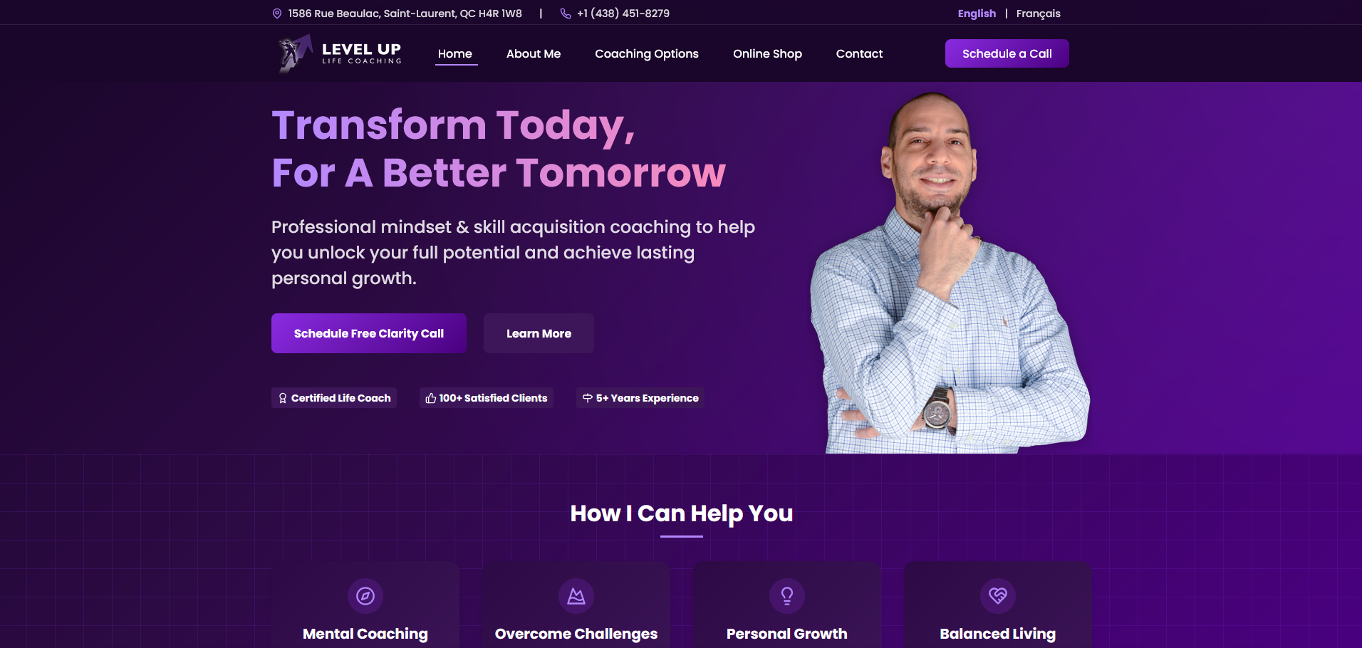 Level Up Coaching Website