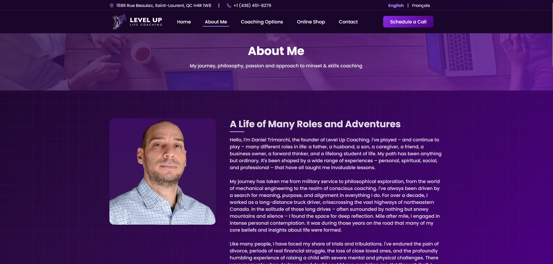 LevelUp Coach About Page