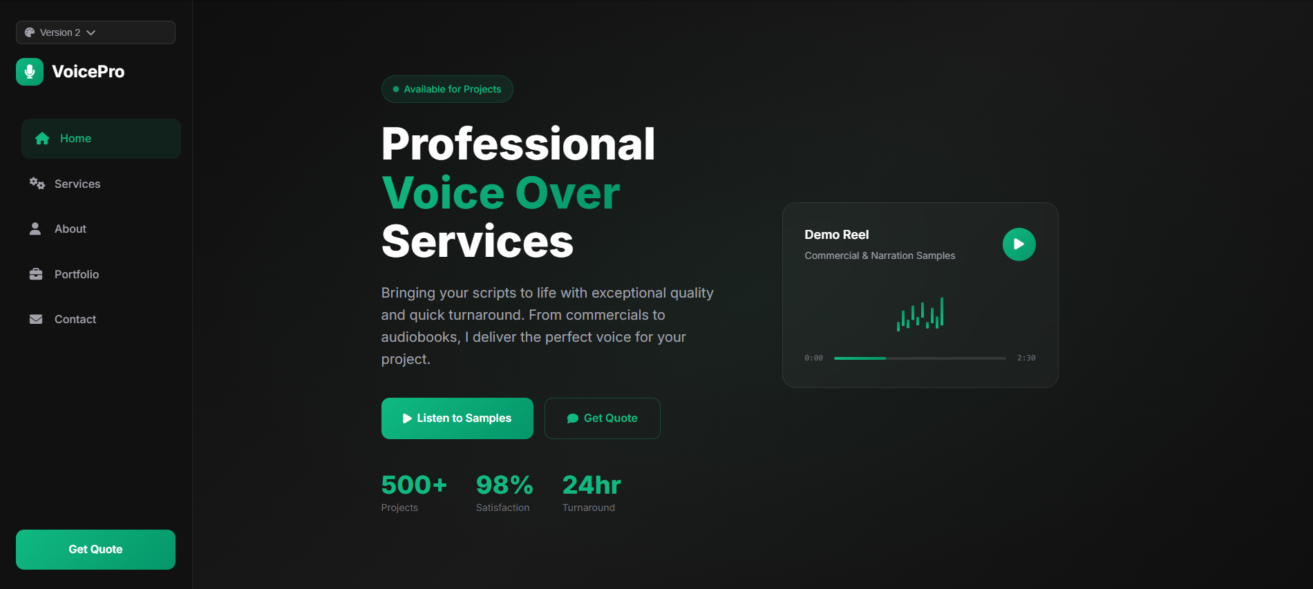 Version 2 - Sidebar